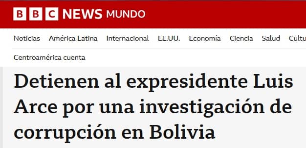 bbc detención luis arce