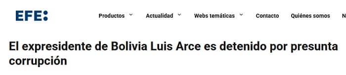 efe detención luis arce