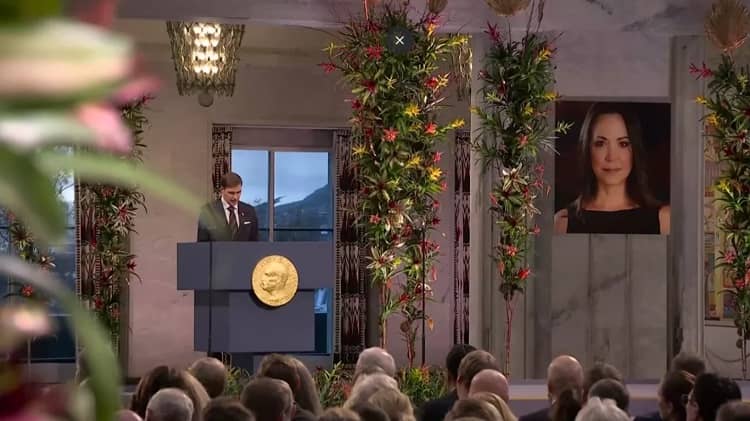 entrega nobel de la paz Machado