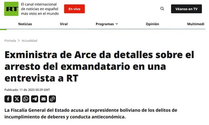 RT detención luis arce
