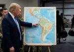trump y mapa sudamérica, américa latina