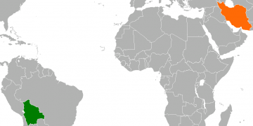 bolivia Irán mapa