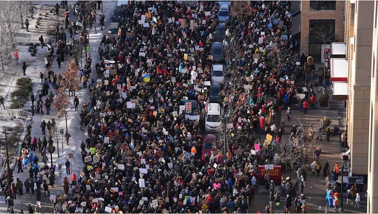 mineápolis, eeuu protesta contra ICE 23 enero 2026