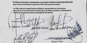 acuerdo cob ministro de PAz