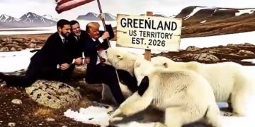 Trump en Groenlandia, parodia