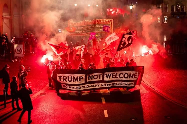 protestas zurich enero 2026 contra trump