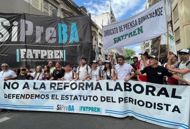 argentina protestas prensa contra reforma laboral 2026