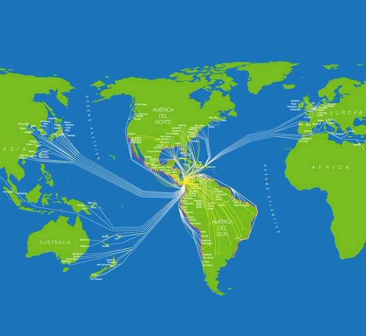 Canal de panamá rutas comerciales