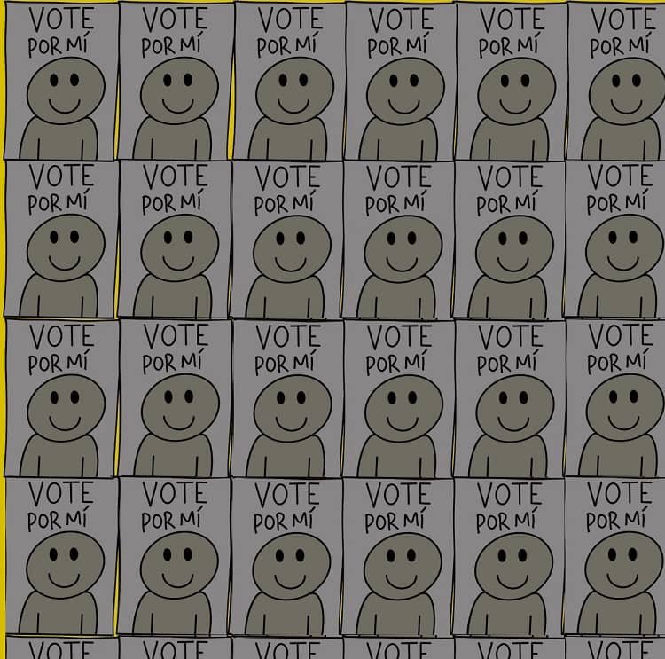 elecciones, candidatos electorales, caricatura