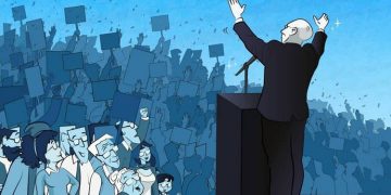 político en campaña electoral,