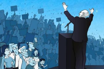 político en campaña electoral,