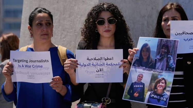 líbano protesta por la muerte de periodista por israel