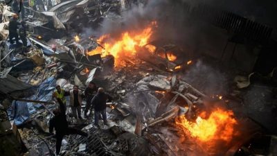 Beirut, Líbano. atacada por israel tras alto al fuego 8 abril 2026