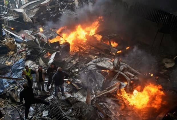 Beirut, Líbano. atacada por israel tras alto al fuego 8 abril 2026