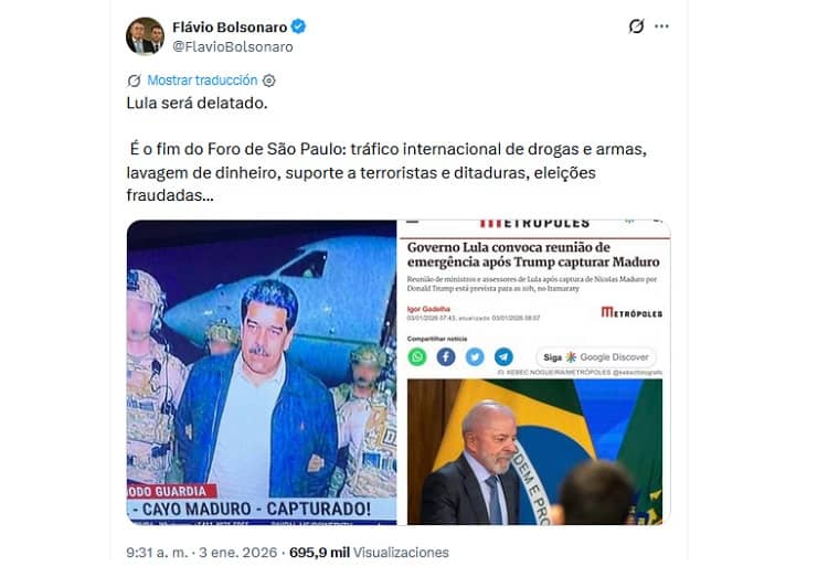 posteo de bolsonaro denunciado por calumnia, Brasil