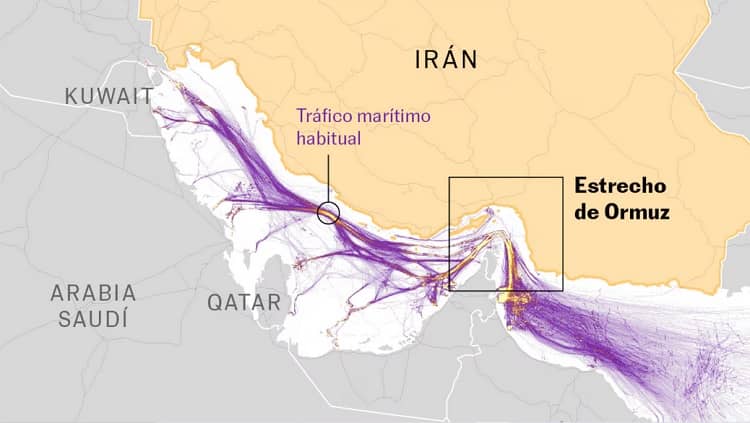 tráfico marítimo estrecho de ormuz, irán