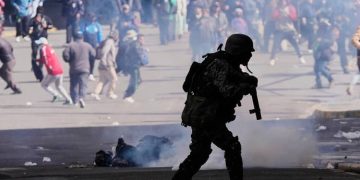 Protesta antigubernamental en La Paz, Bolivia, el lunes 25 de mayo de 2026.