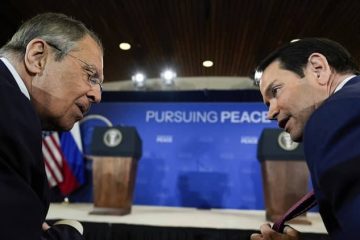 Serguéi Lavrov y Marco Rubio