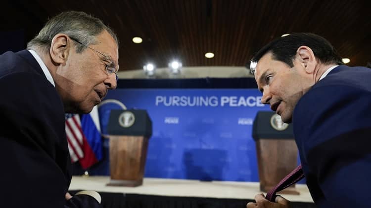 Serguéi Lavrov y Marco Rubio