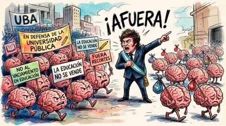 marcha de cerebros para evitar fuga de cerebros en Argentina