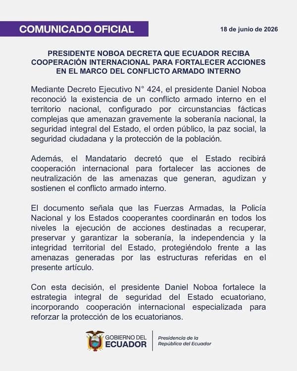 comunicado ecuador seguridad