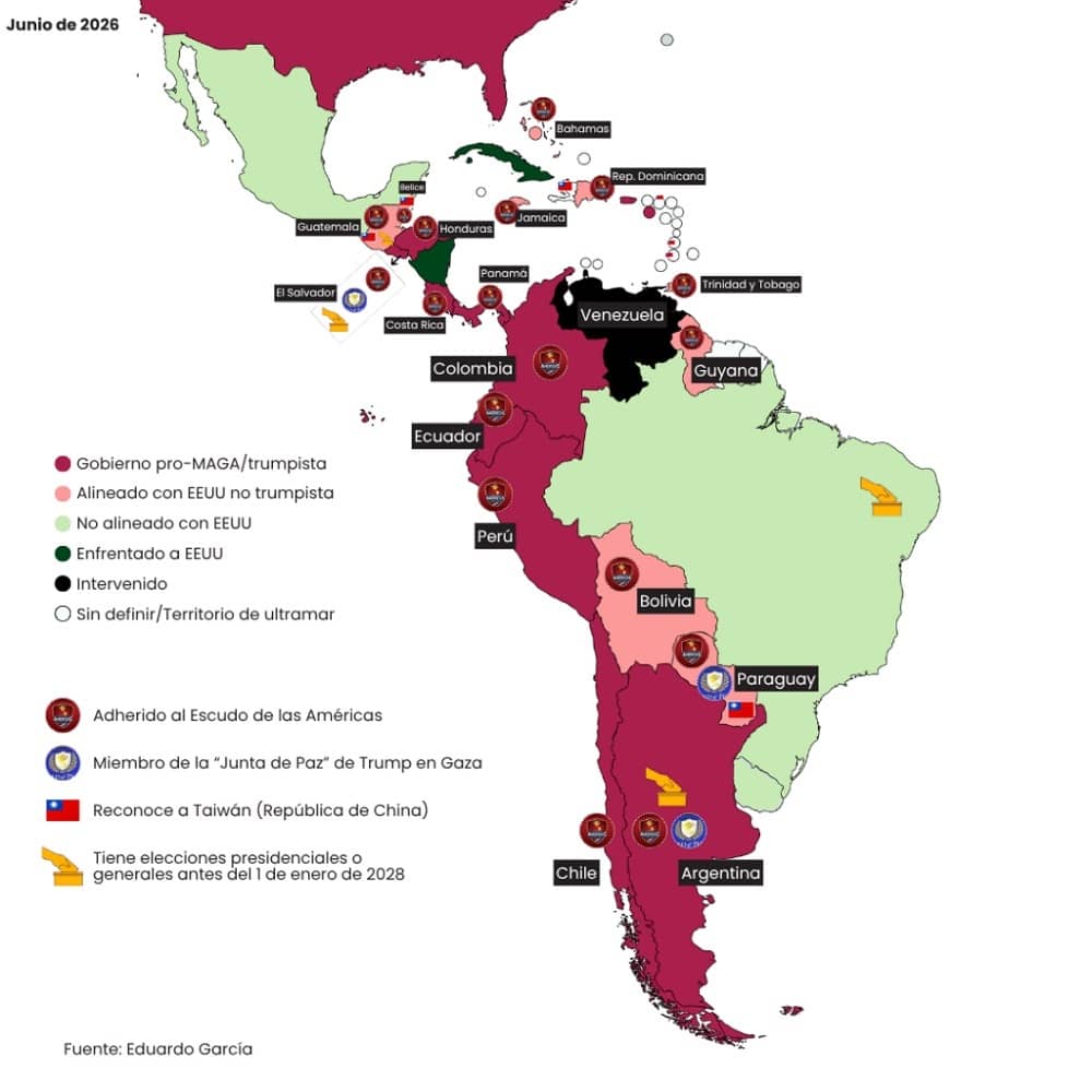 corredor trumpista en America latina, elaboración eduardo garcía