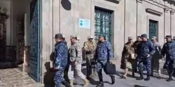 ffaaa en palacio ejecutirvo Bolivia 8 junio 2026