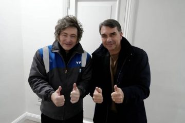 milei y Flavio bolsonaro junio 2026