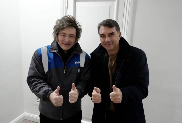 milei y Flavio bolsonaro junio 2026