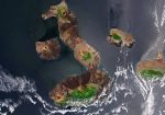 islas galápagos desde el espacio