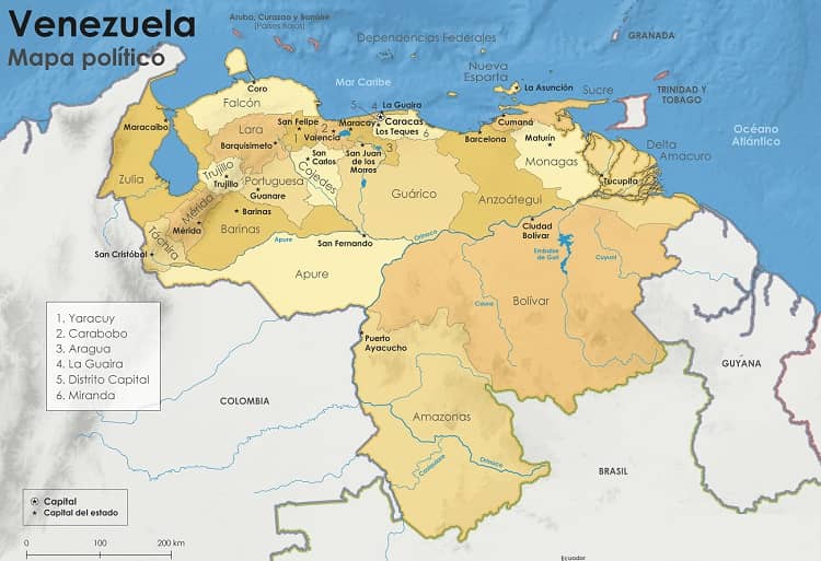 venezuela mapa político