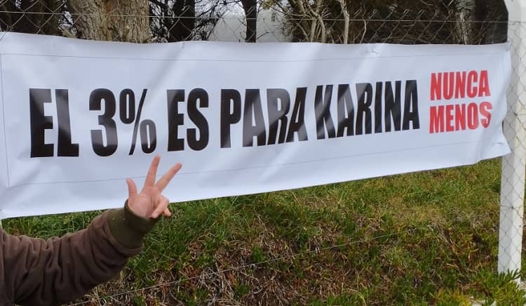karina milei 3% burla y rechazo cartel argentina