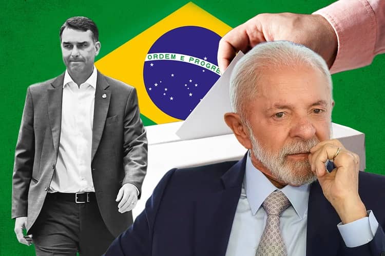 lula y flavio bolsonaro, encuestas, elecciones brasil 2026