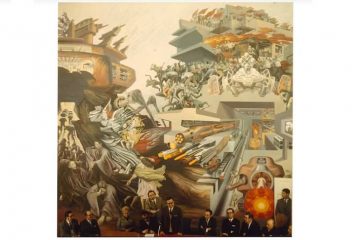 chile, mural Principio y fin con Allende