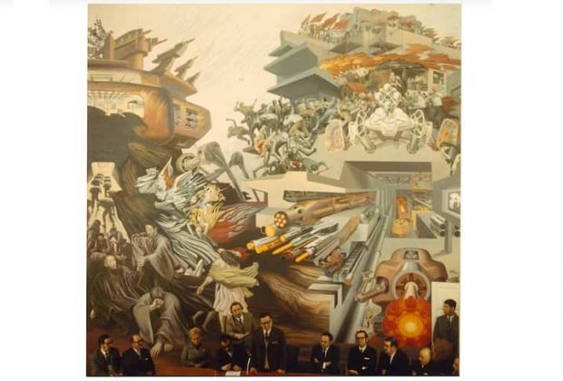 chile, mural Principio y fin con Allende