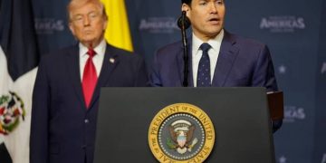 rubio y trump escudo de las américas