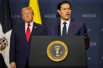 rubio y trump escudo de las américas