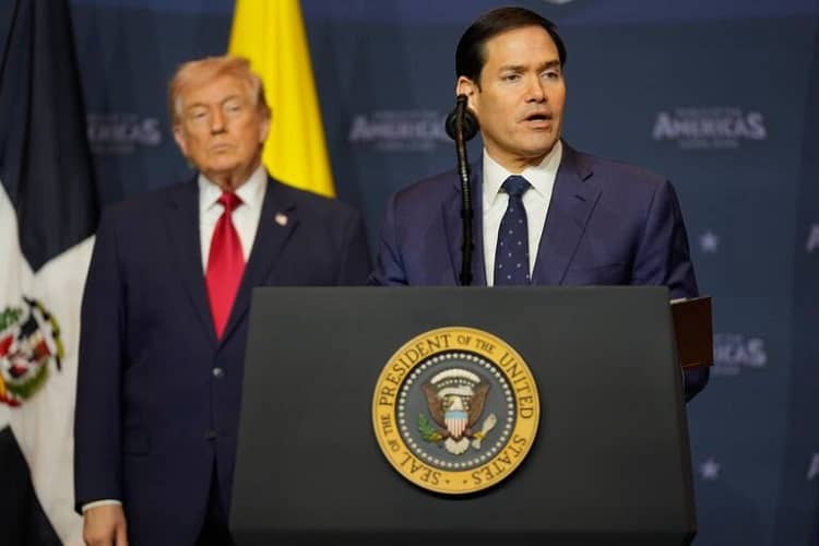 rubio y trump escudo de las américas