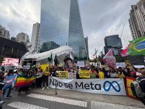 protestas contra intromisión digital de MEta en elecciones brasil 2026