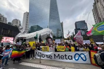 protestas contra intromisión digital de MEta en elecciones brasil 2026