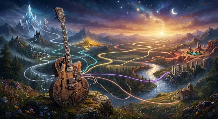 guitarra caminos perdidos, éxito